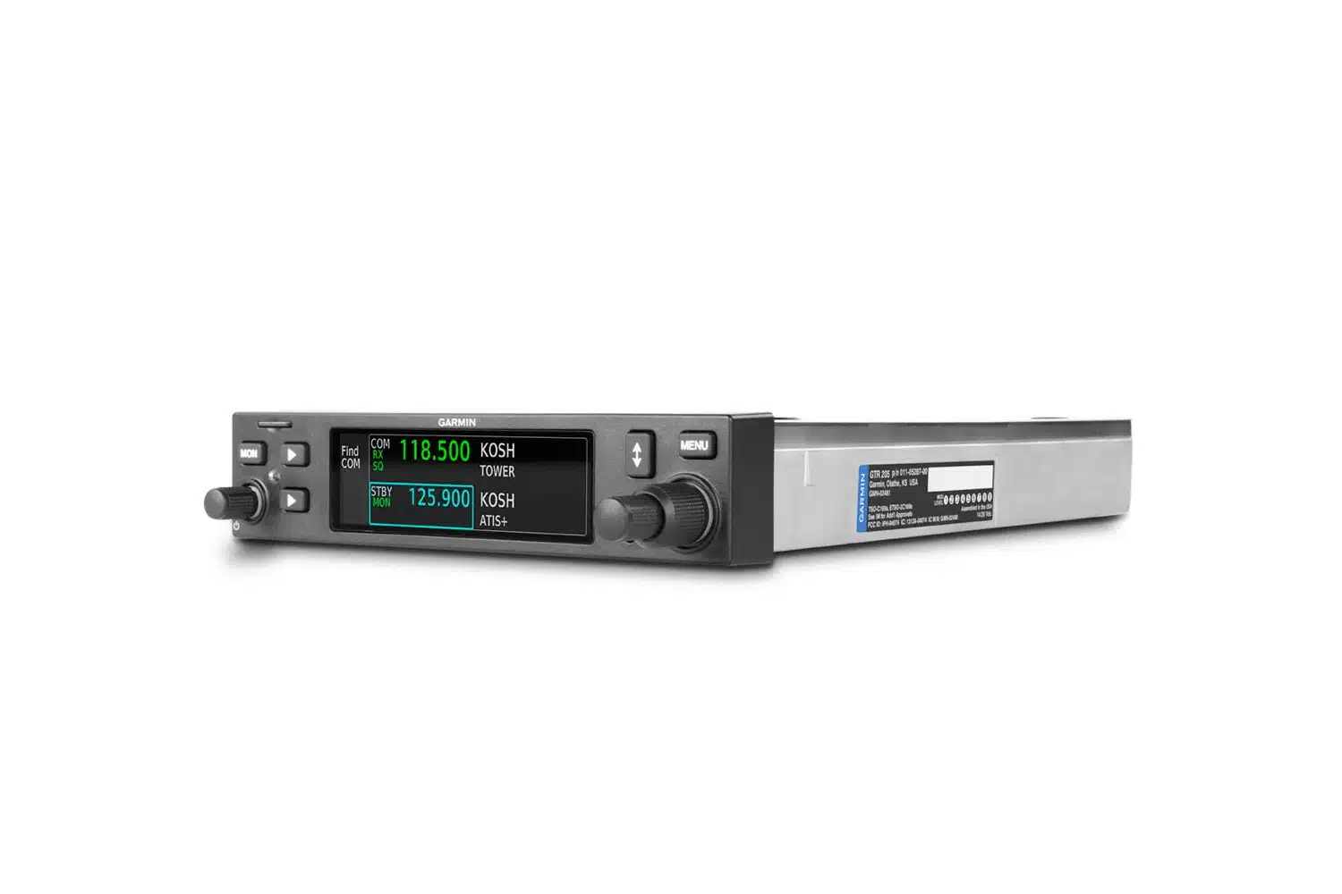 GTR 205 Radio & Audio Panel, side view